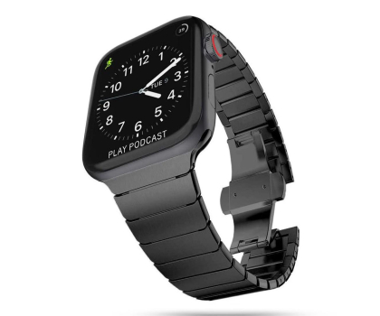 Pasek i akcesoria do zegarków TECH-PROTECT Bransoleta LinkBand do Apple Watch 44/45/46/49 mm black